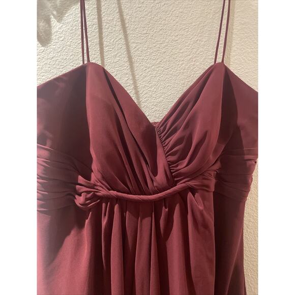 alfred angelo, maroon formal/prom long dress, size 8 - Picture 3 of 6